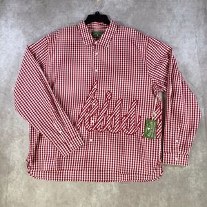 Denim Tears Shirt Mens XL Red Gingham Kiss My Grits Button Up Long Sleeve NWT